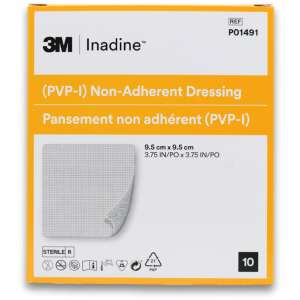 3M Inadine 9.5cm x 9.5cm 10 Non-Adherent Dressing