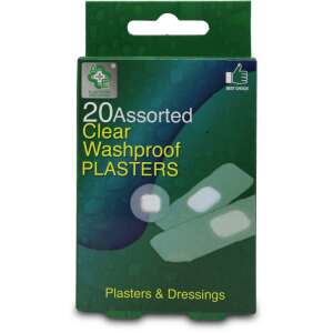 A+E Assorted Clear Washproof Plasters 20 Pack