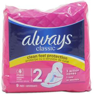 Always Classic Maxi Pads Wings 9 Pack