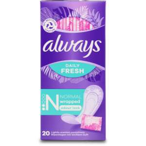 Always Dailies Singles Panty Liners Normal 20 Liners