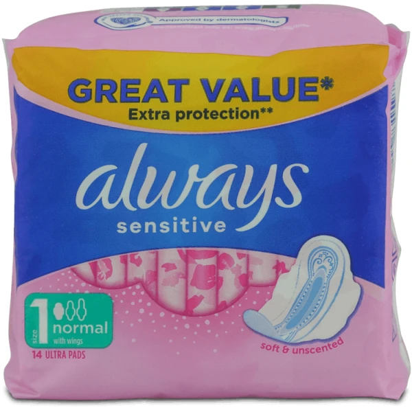 Always Sensitive Normal Plus 14 Pack