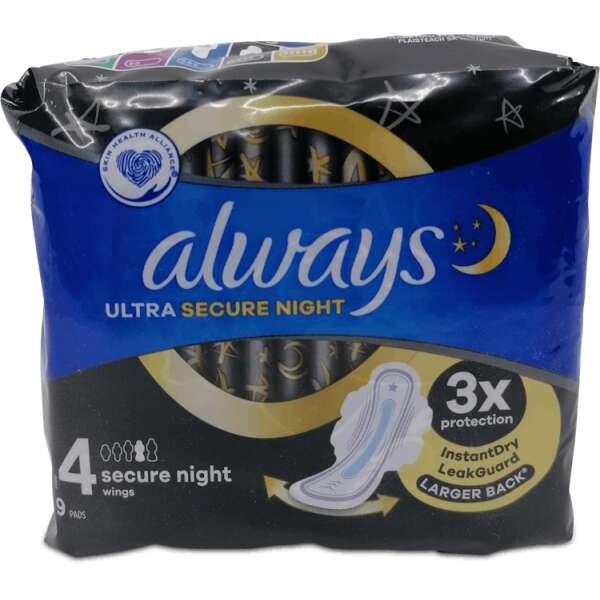 Always Ultra Secure Night 9 Pads