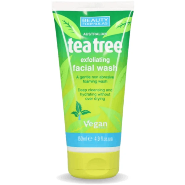 Beauty Formulas Tea Tree Face Wash Exfoliating 150ml