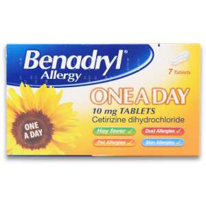 Benadryl Allergy One-A-Day Cetirizine Dihydrochloride 7 Tablets