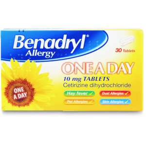 Benadryl Allergy One-A-Day Cetirizine Dihydrochloride 30 Tablets