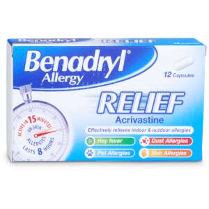 Benadryl Allergy Relief 12 Capsules