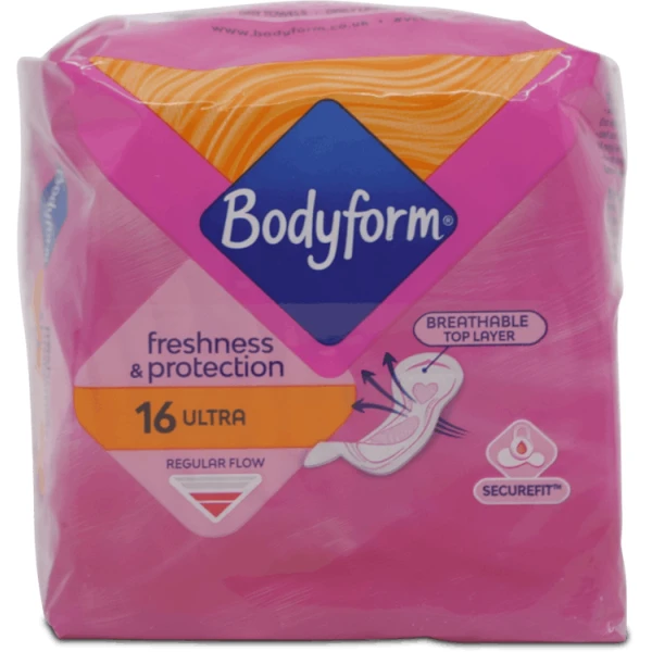 Bodyform Freshness & Protection Regular Flow 16 Pack