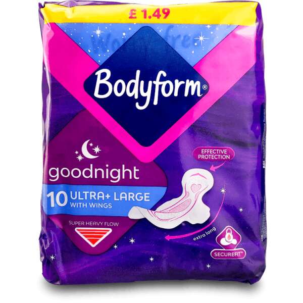 Bodyform Ultra Goodnight with Wings 10 Pack