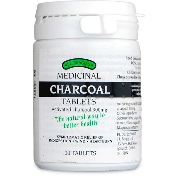 Bragg's Medicinal Charcoal 100 Tablets