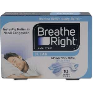 Breathe Right Clear Nasal Strips Small/Medium 10 Pack