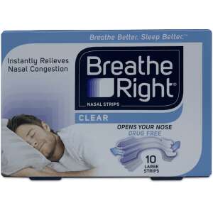 Breathe Right Clear Sleep Strips Large 10 Pack