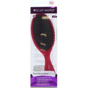 Brushworks Professional Oval Detangling Hair Brush Pink