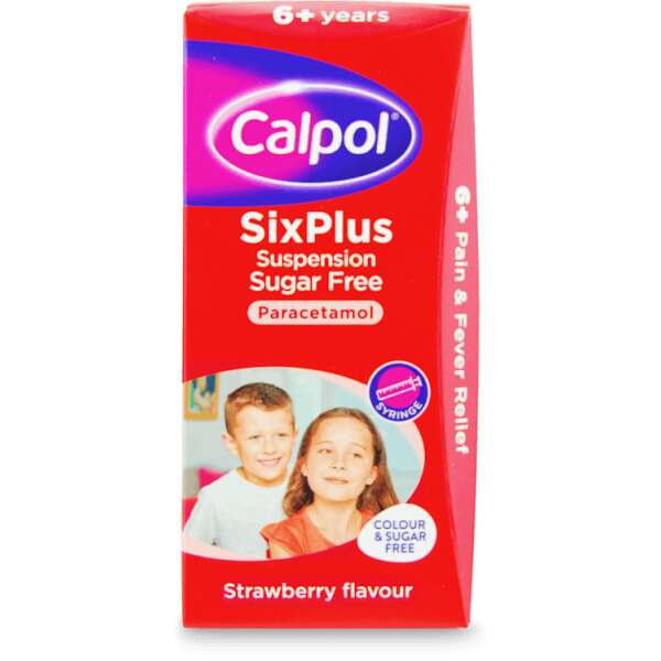 Calpol 6+ Sugar Free Suspension Strawberry 80ml