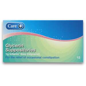 Care+ Glycerin Suppositories 1g Infant 12 Pack