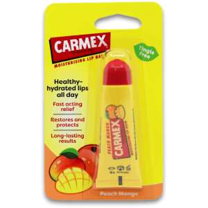 Carmex Moisturising Lip Balm Peach and Mango SPF15 10g