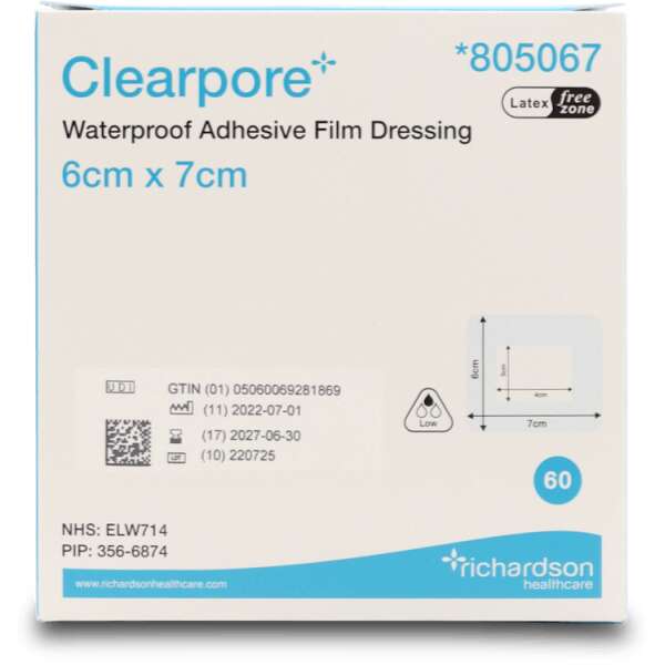 Clearpore Waterproof Adhesive Film Dressing 60 Pack