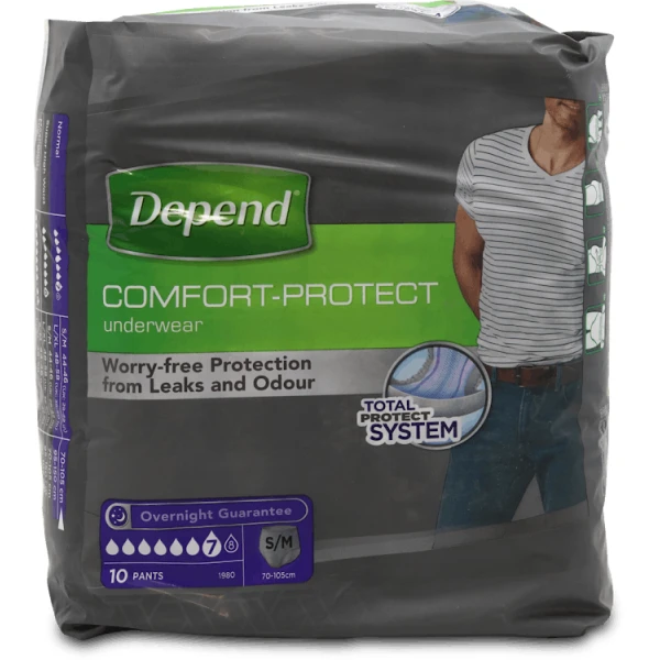 Depend Comfort Protect for Men Small/Medium 10 Pack