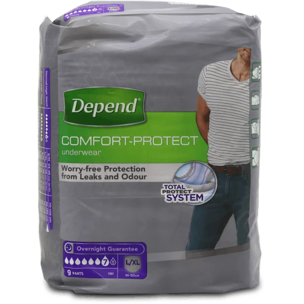 Depend Comfort Protect for Men Large/Extra Large 9 Pack