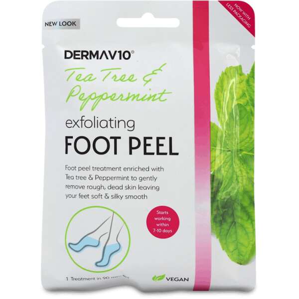 Derma V10 Tea Tree And Peppermint Exfoliating Foot Peel