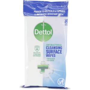 Dettol Antibacterial Cleansing Surface Wipes 30 Large Wipes