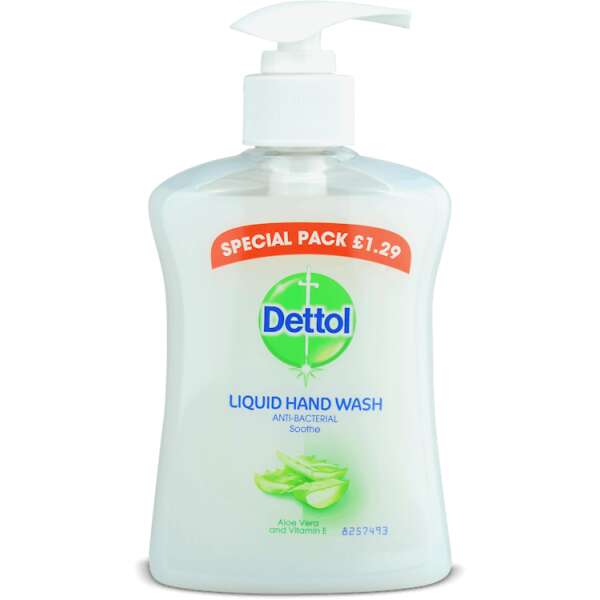 Dettol Liquid Anti-Bacterial Hand Wash Soothing Aloe Vera 250ml