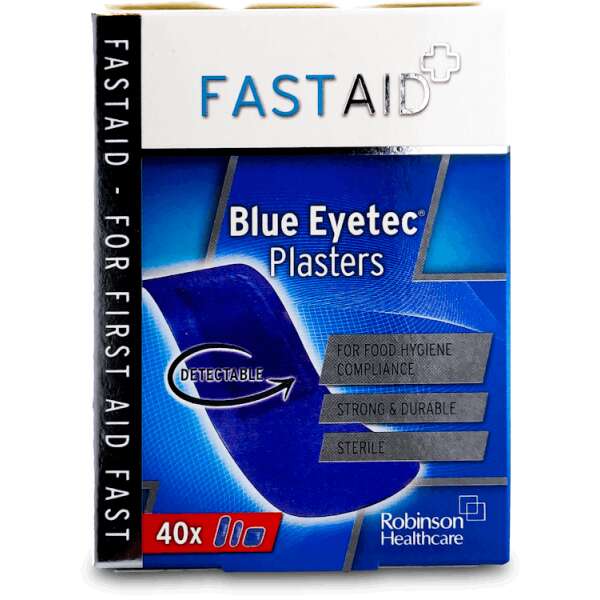 Fast Aid Assorted Blue Eyetec Plaster 40 Pack