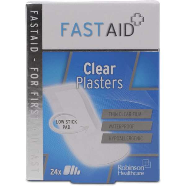 Fast Aid Clear Plasters 24 Pack