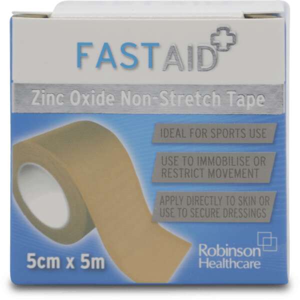 Fast Aid Zinc Oxide Non-Stretch Tape 5cm x 5cm