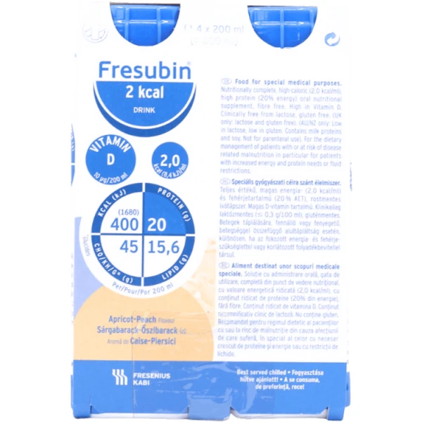 Fresubin 2kcal Drink Apricot Peach 4x200ml