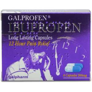 Galpharm Galprofen Ibuprofen 8 Capsules 200mg