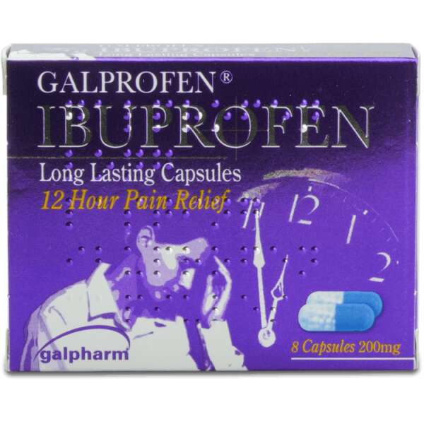 Galpharm Galprofen Ibuprofen 8 Capsules 200mg