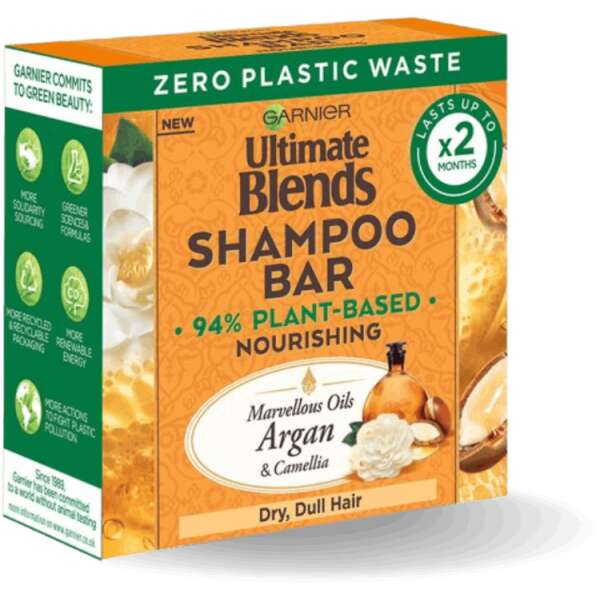 Garnier Ultimate Blends Marvellous Oils Nourishing Shampoo Bar 60g