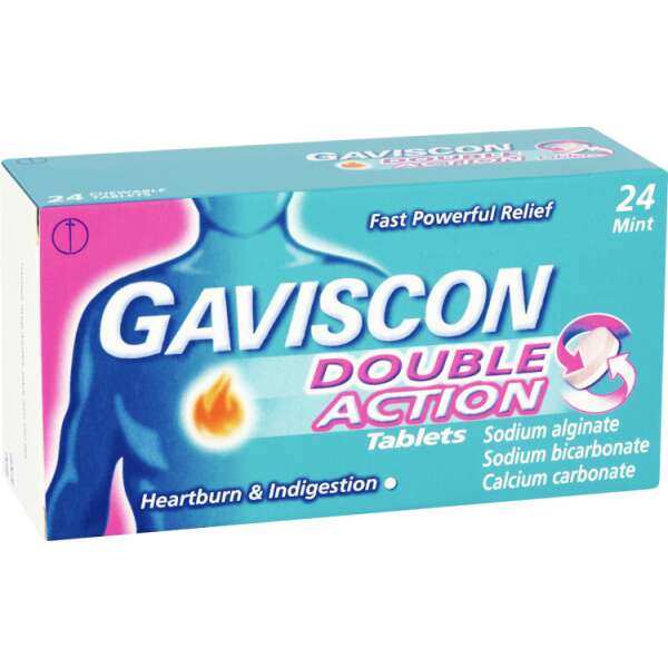 Gaviscon Double Action Mint Chewable 24 Tablets