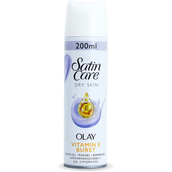 Gillette Satin Care Dry Skin Olay Vitamin E Burst Shave Gel 200ml