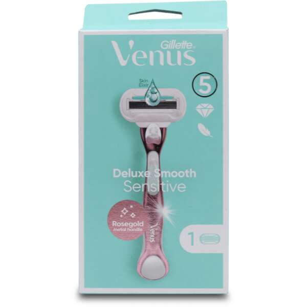 Gillette Venus 5 Deluxe Smooth Sensitive Rosegold Razor