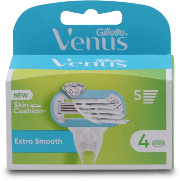 Gillette Venus 5 Extra Smooth Replacement Blades 4 pack