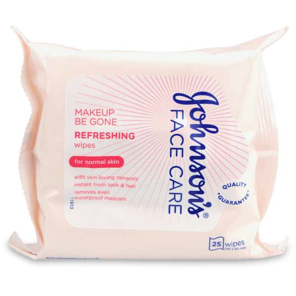 Johnson's Face Care Makeup Be Gone Refreshing 25 Wipes