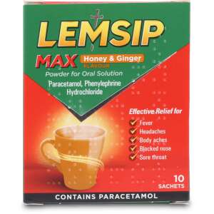 Lemsip Max Fusions Honey & Ginger 10 pack