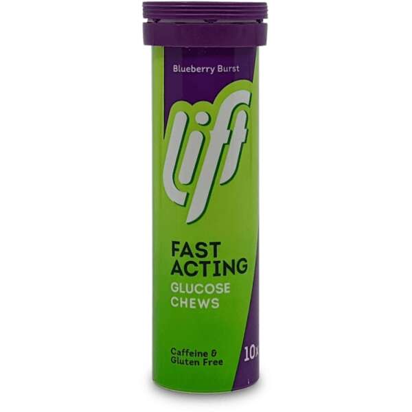 Lift Fast Acting Glucose Chews Tube Blueberry 10 Pack