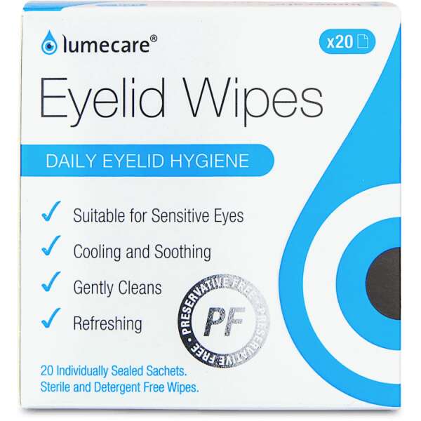 Lumecare Daily Eyelid Wipes 20 Pack