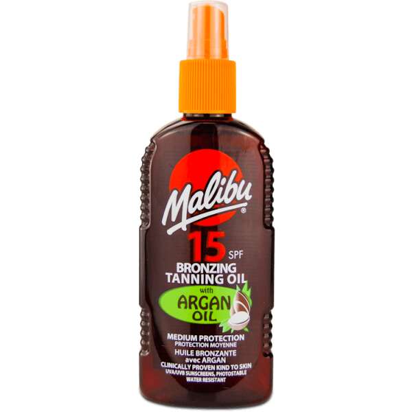 Malibu Tanning Oil Argan SPF15 200ml