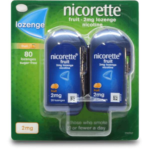 Nicorette Fruit Lozenge 2mg 80 pack