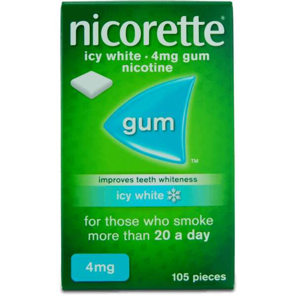 Nicorette Icy White Gum 4mg 105 Pack