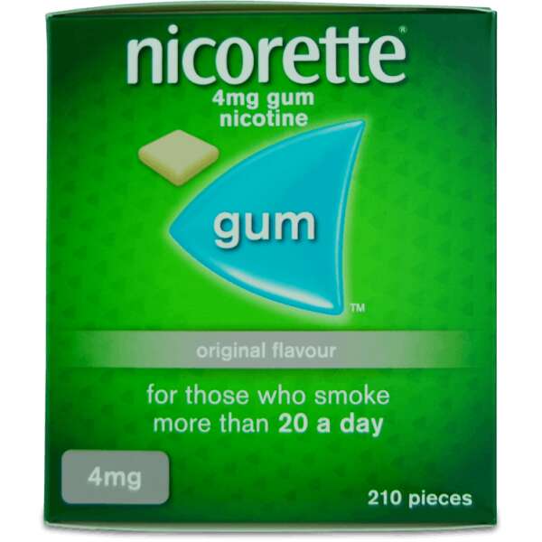 Nicorette Original Gum 4mg 210 Pack