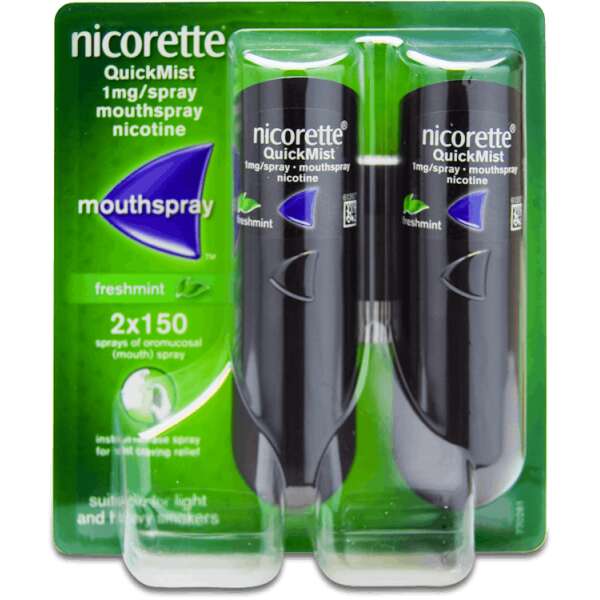 Nicorette Quickmist 1mg Mouthspray Freshmint 2 x 150 Doses