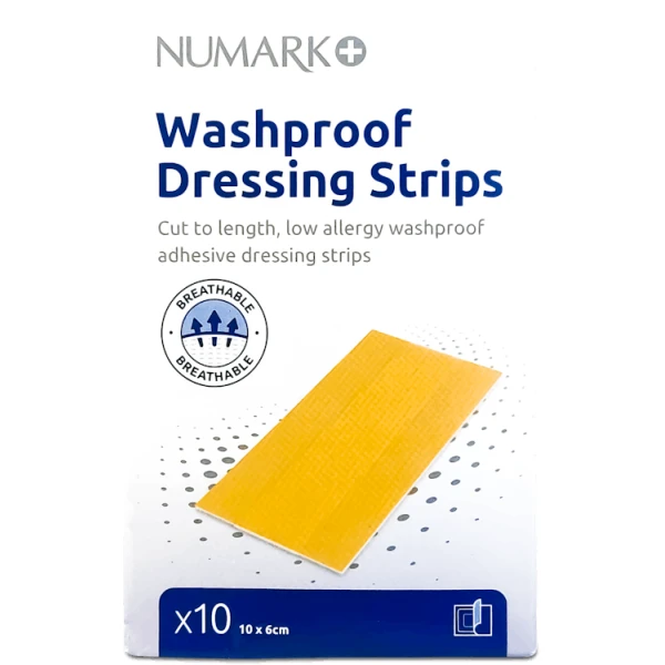 Numark Washproof Dressing Strips 10 x 6cm 10 Pack