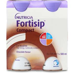 Nutricia Fortisip Compact Energy Drink Chocolate 4 x 125ml