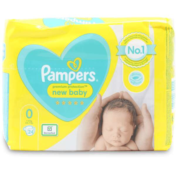 Pampers Premium Protection Size 0 Carry 24 Pack