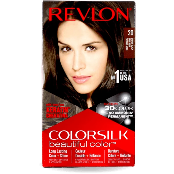 Revlon Colorsilk Permanent Hair Colour 20 Brown Black