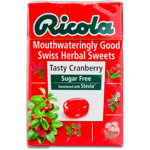 Ricola Tasty Cranberry Sugar Free Lozenges 45g